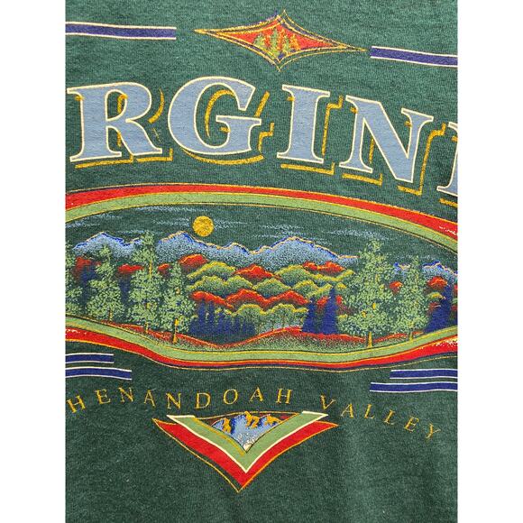 Vintage Test Print Shirt Shenandoah Valley Virginia Minnesota Graphic Tee 90s L - Picture 3 of 9